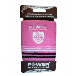POWER SYSTEM Wrist Sweatband - kolor różowy
